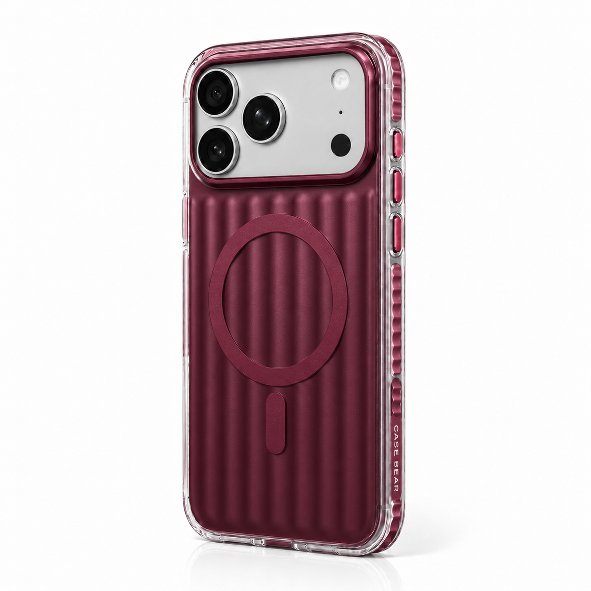 CaseBear Ribbed MagSafe Case for iPhone 17 Pro - Burgundy