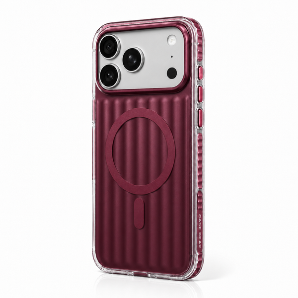 CaseBear Ribbed MagSafe Case for iPhone 17 Pro - Burgundy