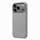 CaseBear Leather Case for iPhone 17 Pro Max Grey - front view