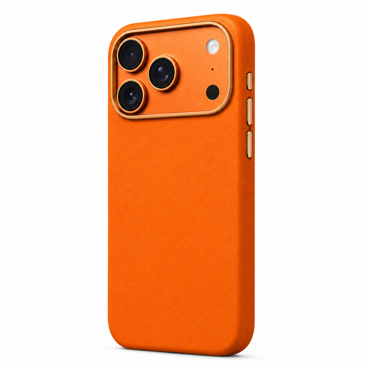 CaseBear Leather Case for iPhone 17 Pro Max Cosmic Orange - front view