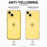 CaseBear Anti-Yellow Clear Case for iPhone 14 - anti-yellowing clarity comparison