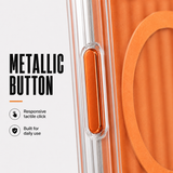 CaseBear Ribbed MagSafe Case for iPhone 17 Pro Orange - ribbed grip texture detail