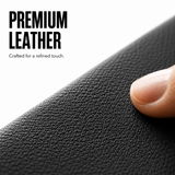 CaseBear Leather Case for iPhone 16 Pro Max Midnight Black - premium leather texture detail