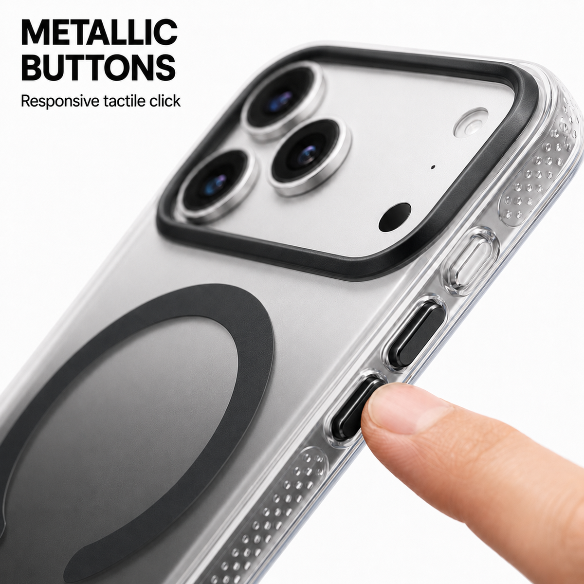CaseBear Gradient MagSafe Case for iPhone 17 Pro Max Black - MagSafe ring detail