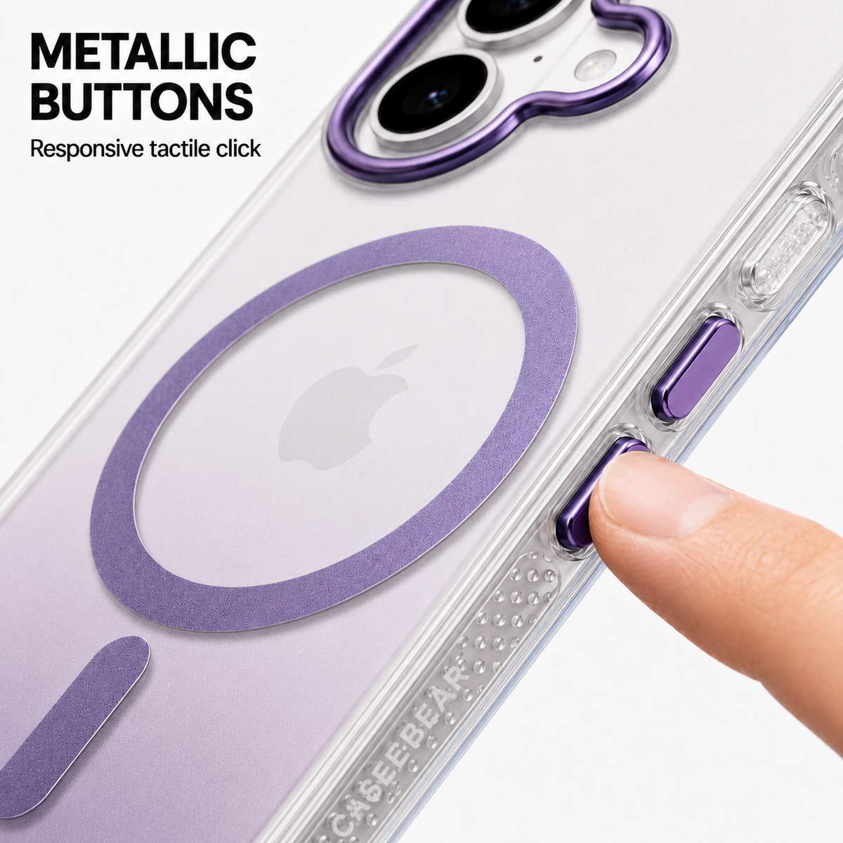 CaseBear Gradient MagSafe Case for iPhone 17 Light Purple - MagSafe ring detail