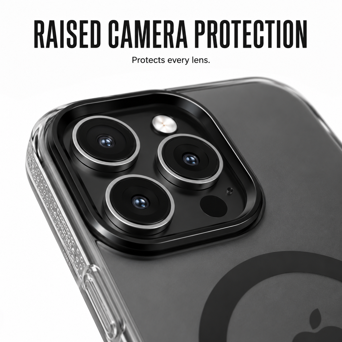 CaseBear Gradient MagSafe Case for iPhone 15 Pro Max Black - metallic button detail