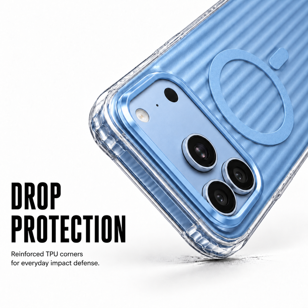 CaseBear Ribbed MagSafe Case for iPhone 18 Pro Max - Glacier