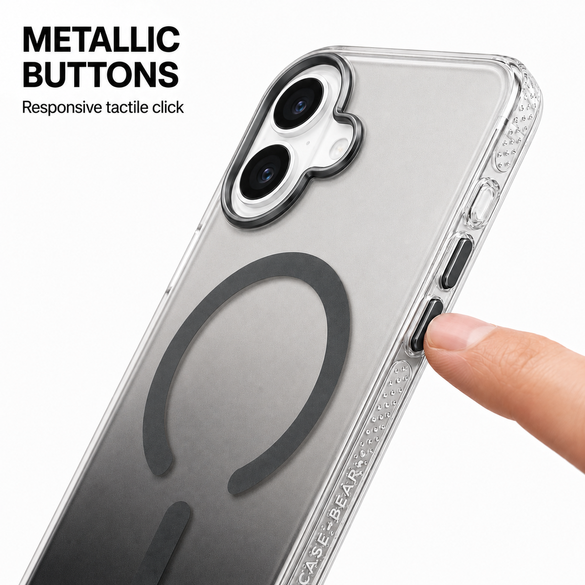 CaseBear Gradient MagSafe Case for iPhone 17 Grey - MagSafe ring detail