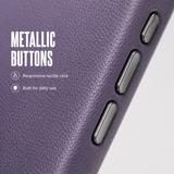 CaseBear Leather Case for iPhone 17 Royal Purple - slim side profile