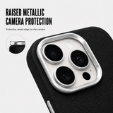 CaseBear Leather Case for iPhone 16 Pro Max Midnight Black - slim side profile