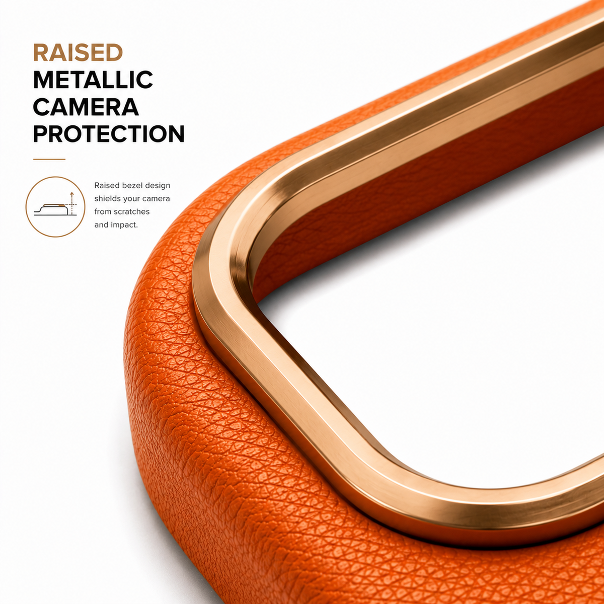 CaseBear Leather Case for iPhone 17 Pro Max Cosmic Orange - slim side profile