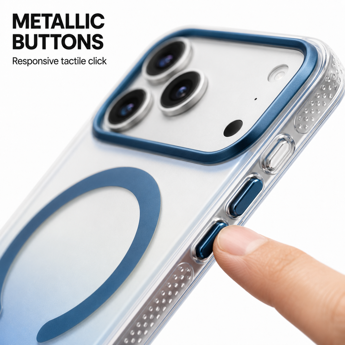 CaseBear Gradient MagSafe Case for iPhone 17 Pro Blue - MagSafe ring detail