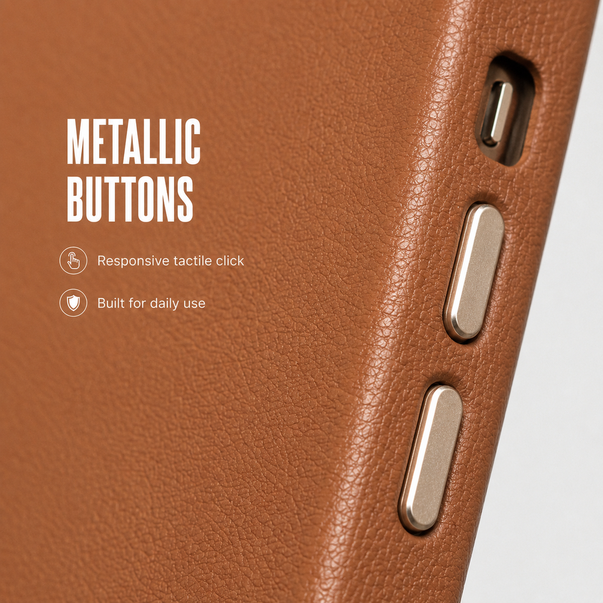 CaseBear Leather Case for iPhone 13 Classic Brown - slim side profile