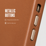 CaseBear Leather Case for iPhone 13 Classic Brown - slim side profile