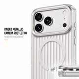CaseBear Ribbed MagSafe Case for iPhone 17 Pro Max Silver - MagSafe ring detail