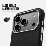 CaseBear Leather Case for iPhone 17 Pro Max Midnight Black - slim side profile