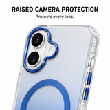 CaseBear Gradient MagSafe Case for iPhone 17 Blue - metallic button detail