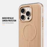 CaseBear Ribbed MagSafe Case for iPhone 16 Pro Max Desert - metallic button detail