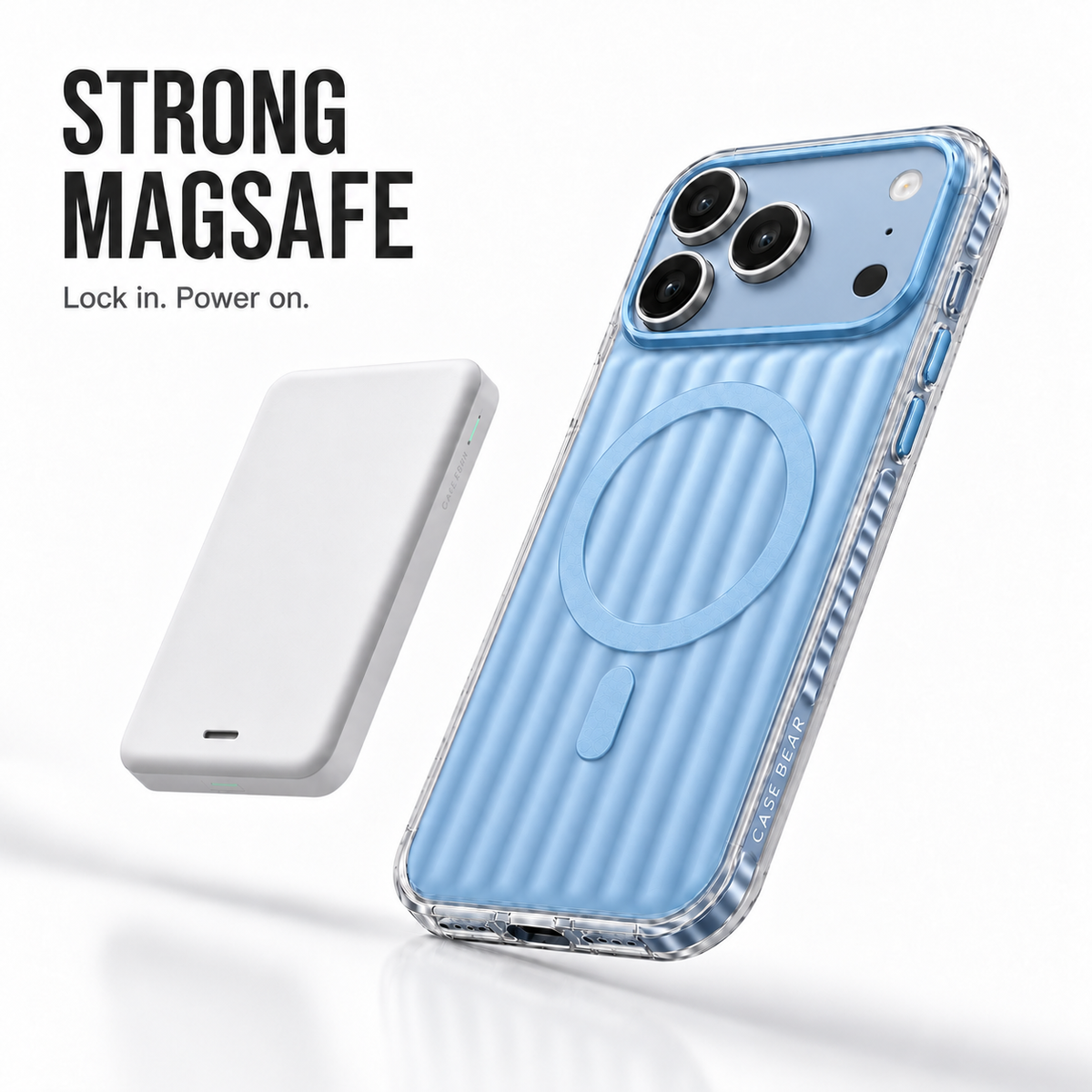 CaseBear Ribbed MagSafe Case for iPhone 18 Pro Max - Glacier