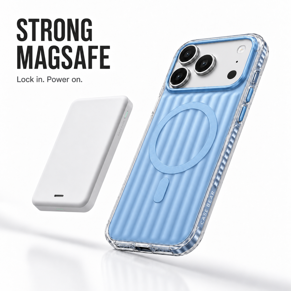 CaseBear Ribbed MagSafe Case for iPhone 17 Pro Max - Glacier