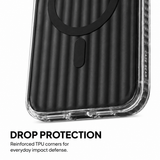 CaseBear Ribbed MagSafe Case for iPhone 16 Pro Max Black - raised camera protection detail