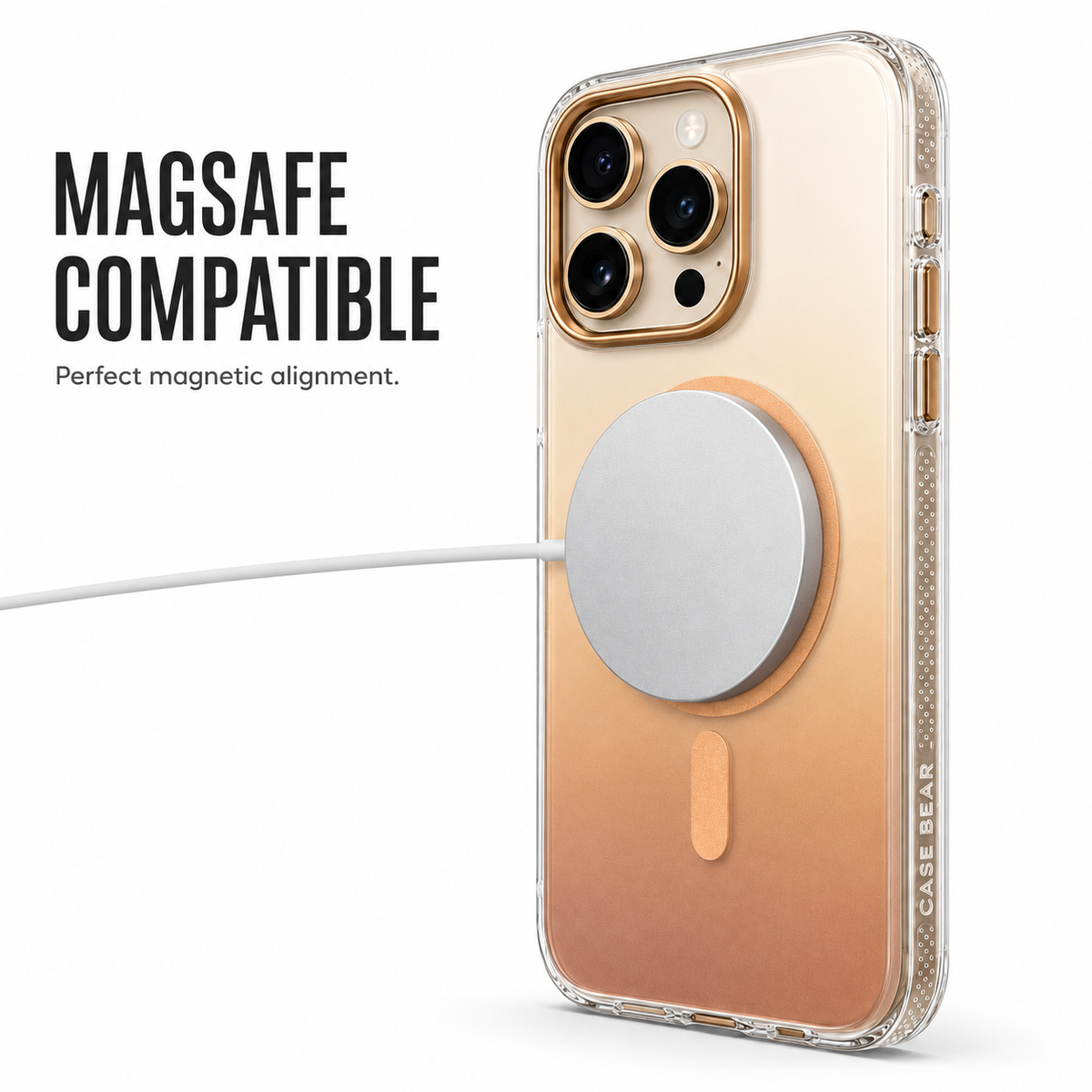CaseBear Gradient MagSafe Case for iPhone 16 Pro Max Desert - raised camera protection detail