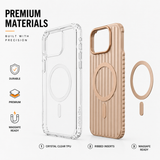 CaseBear Ribbed MagSafe Case for iPhone 16 Pro Max Desert - raised camera protection detail