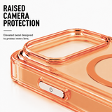 CaseBear Anti-Yellow Clear Case for iPhone 17 Pro Orange - raised camera protection detail