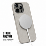CaseBear Leather Case for iPhone 15 Pro Max Grey - reinforced corner protection detail