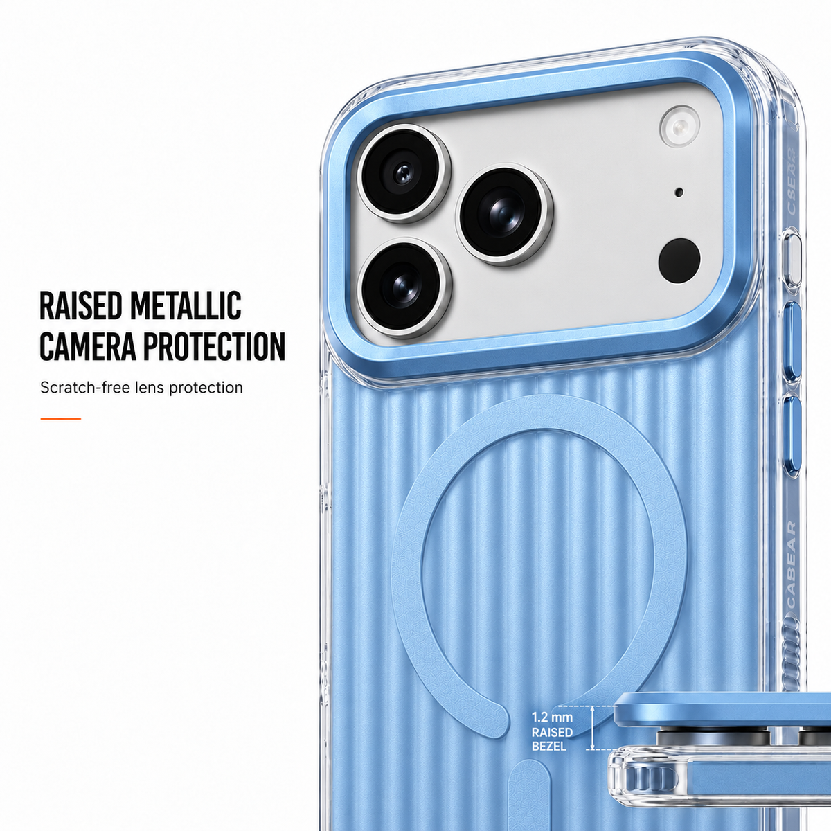 CaseBear Ribbed MagSafe Case for iPhone 17 Pro - Glacier