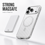 CaseBear Ribbed MagSafe Case for iPhone 17 Pro Max Silver - reinforced corner and drop protection detail