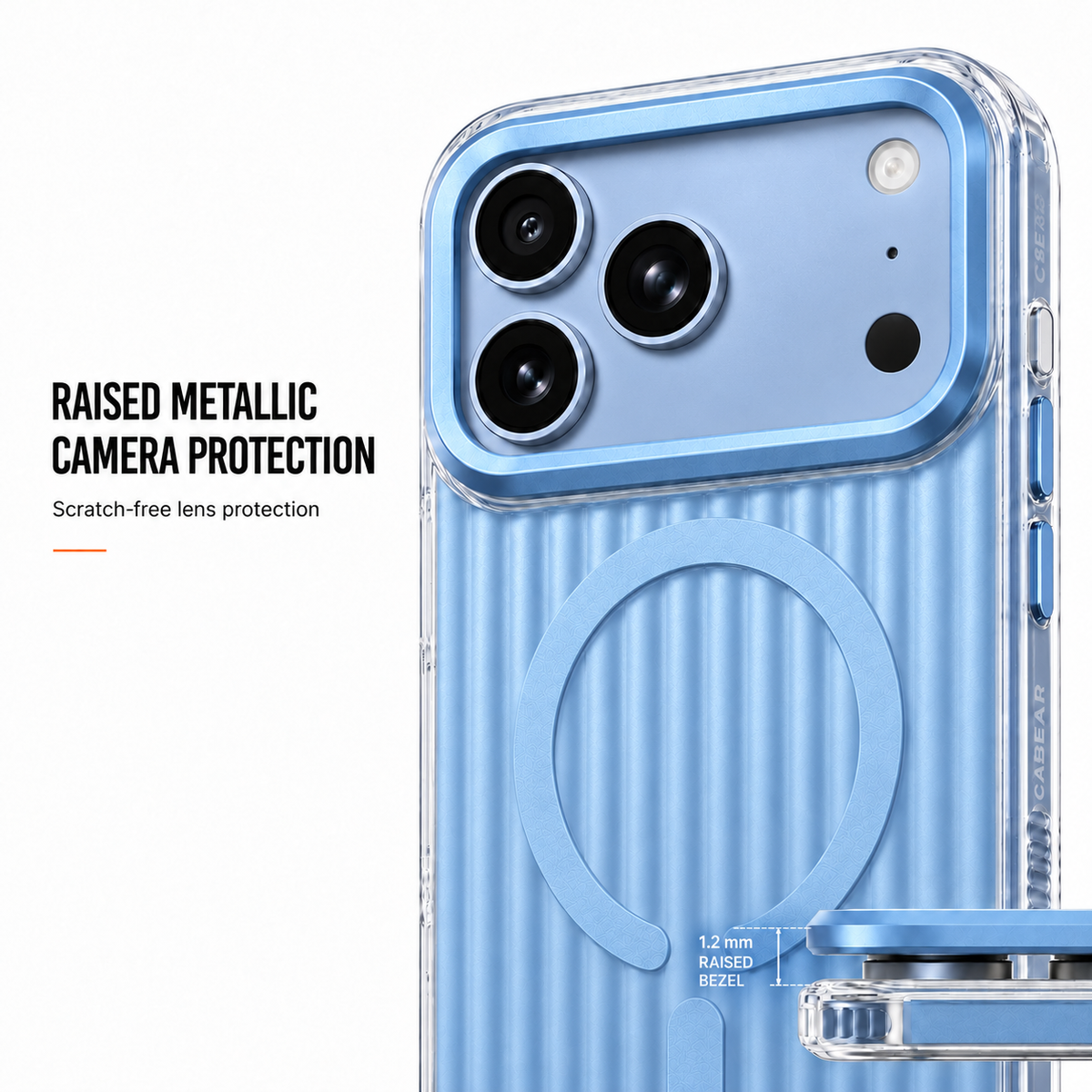 CaseBear Ribbed MagSafe Case for iPhone 18 Pro Max - Glacier