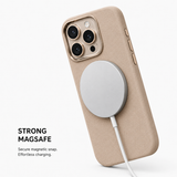 CaseBear Leather Case for iPhone 16 Pro Royal Gold - reinforced corner protection detail