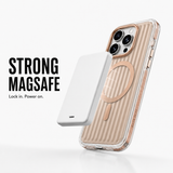 CaseBear Ribbed MagSafe Case for iPhone 16 Pro Max Desert - reinforced corner and drop protection detail