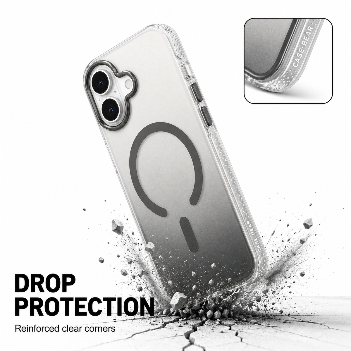 CaseBear Gradient MagSafe Case for iPhone 17 Grey - product feature detail 7