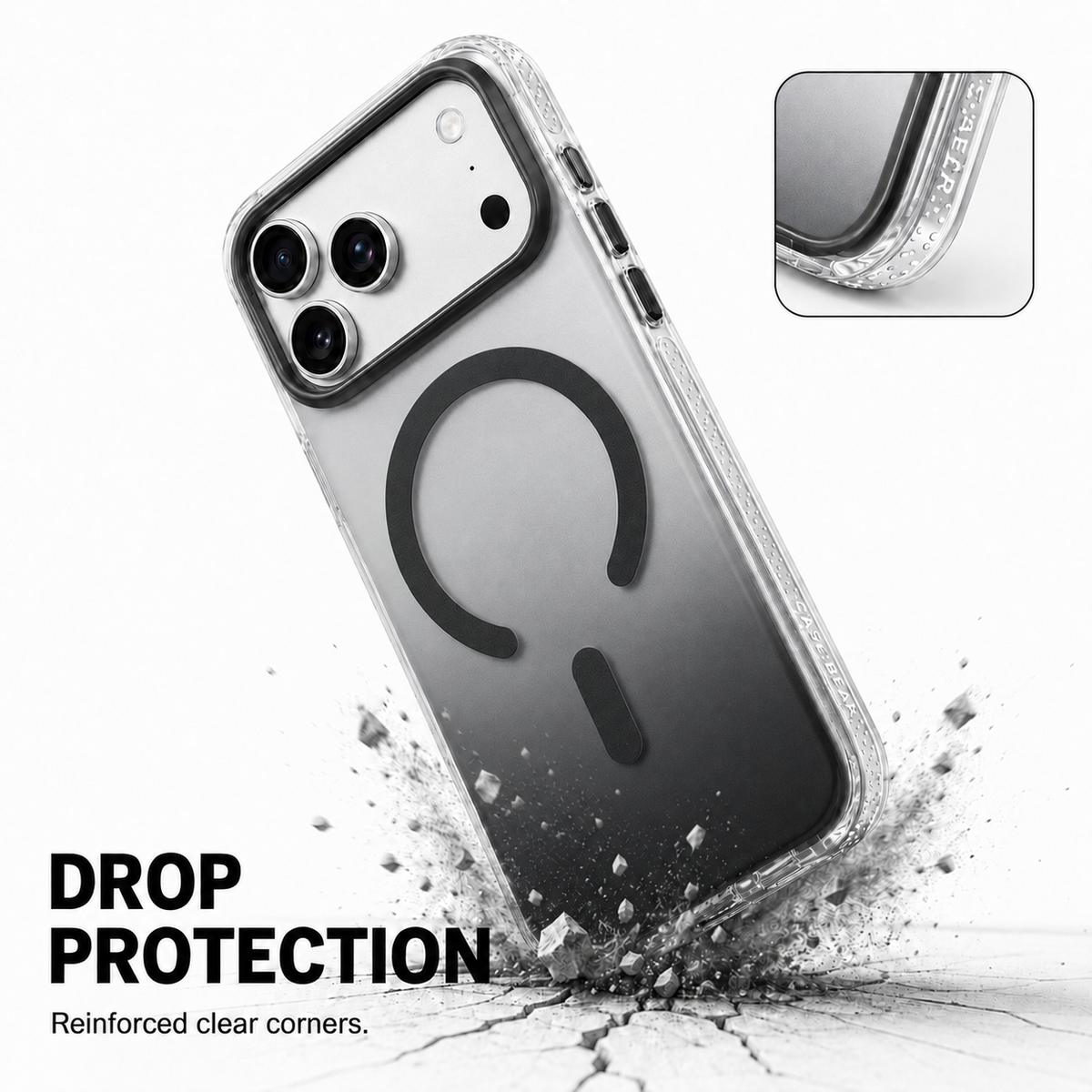 CaseBear Gradient MagSafe Case for iPhone 17 Pro Max Black - product feature detail 7