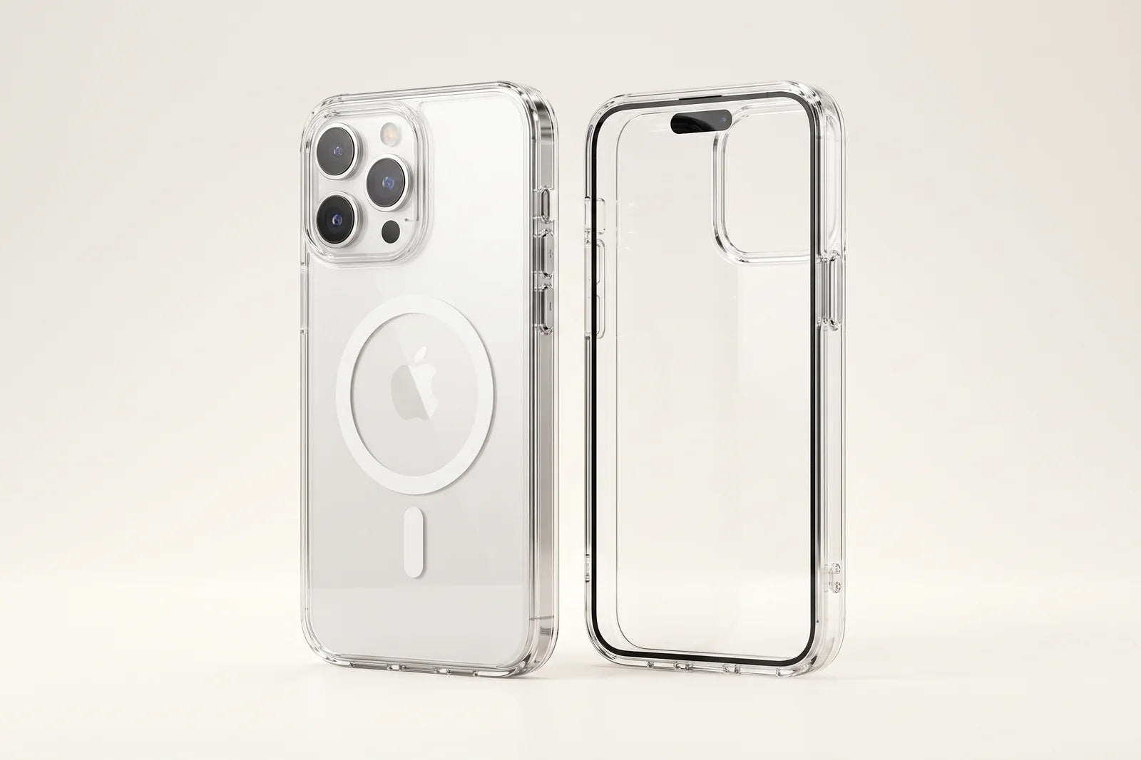 Affordable CaseBear clear phone case shown from front and back